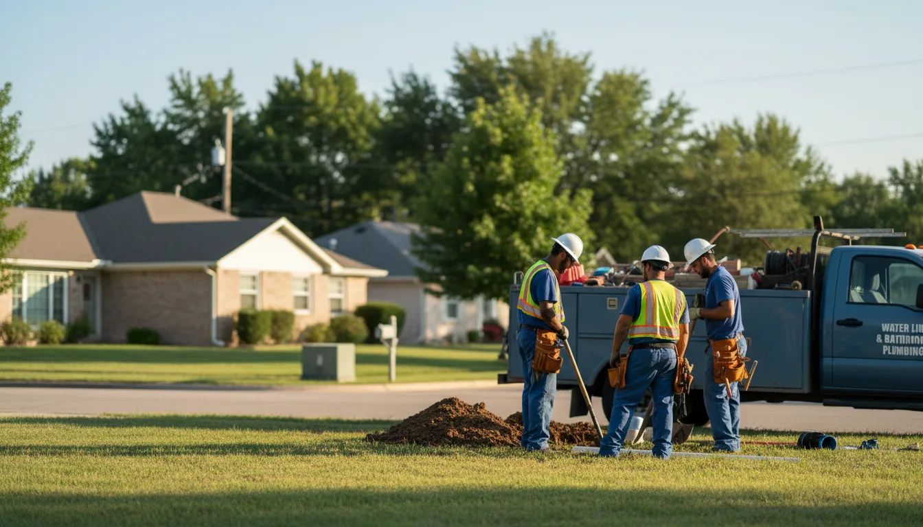 Residential water line and bathroom plumbing service in Titusville, PA